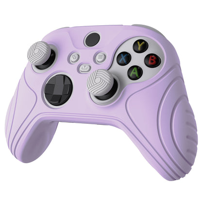 PlayVital Samurai Edition Mauve Purple Anti-slip Controller Grip Silicone Skin, Ergonomic Soft Rubber Protective Case Cover for Xbox Series S/X Controller with Black Thumb Stick Caps - WAX3009 PlayVital