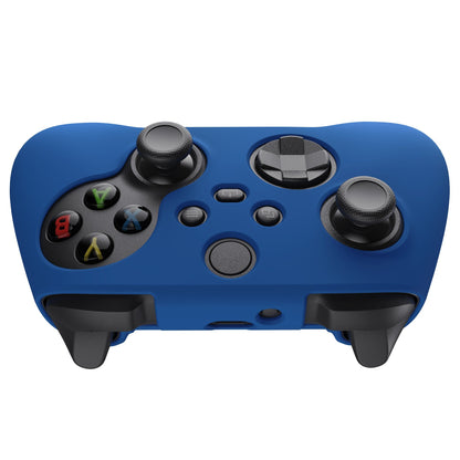 PlayVital Blue Pure Series Anti-Slip Silicone Cover Skin for Xbox Series X Controller, Soft Rubber Case Protector for Xbox Series S Controller with Black Thumb Grip Caps - BLX3008 PlayVital