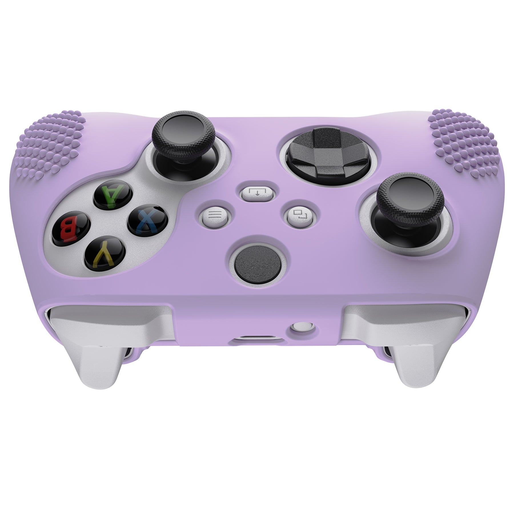 PlayVital Mauve Purple 3D Studded Edition Anti-slip Silicone Cover Skin for Xbox Series X Controller, Soft Rubber Case Protector for Xbox Series S Controller with 6 Black Thumb Grip Caps - SDX3009 PlayVital