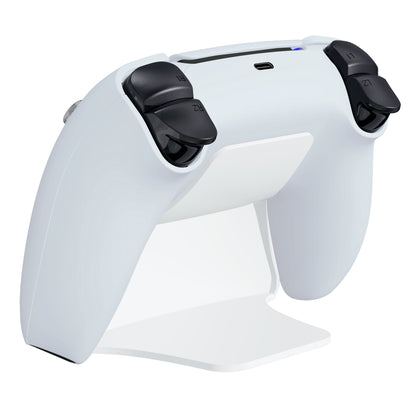 PlayVital Solid White Controller Display Stand for PlayStation 5, Gamepad Accessories Desk Holder for PS5 Controller with Rubber Pads - PFPJ004 PlayVital