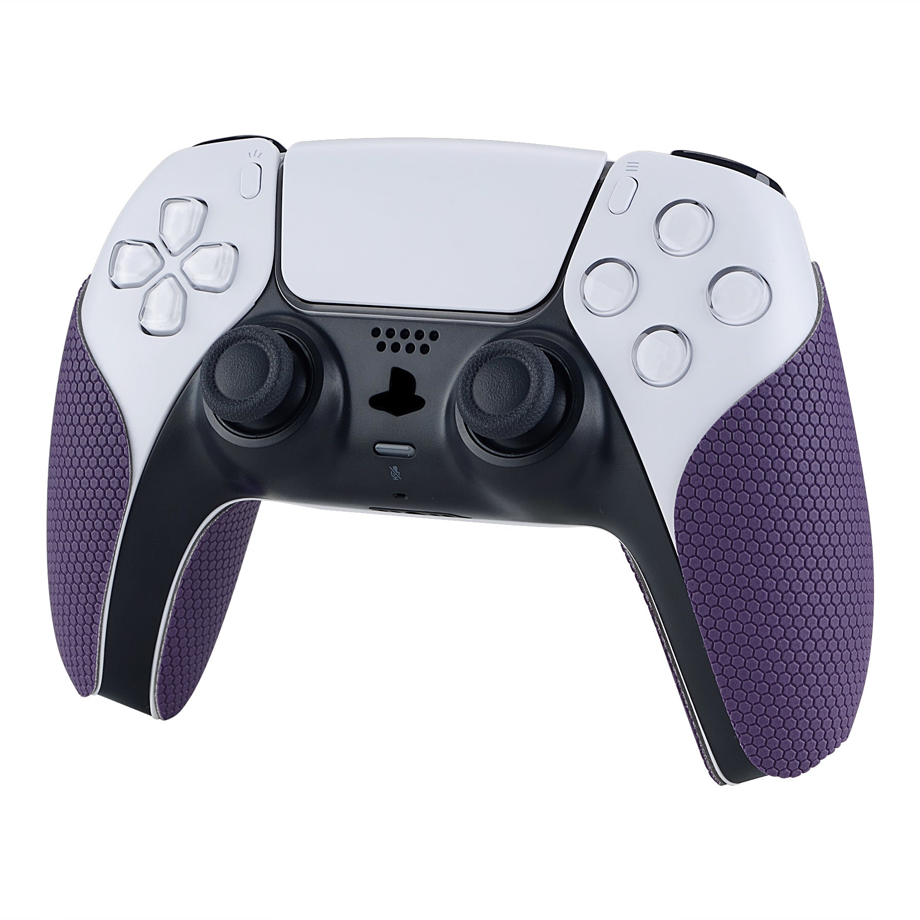 PlayVital Purple Anti-Skid Sweat-Absorbent Controller Grip for PS5 Controller, Professional Textured Soft Rubber Pads Handle Grips for PS5 Controller - PFPJ006 PlayVital