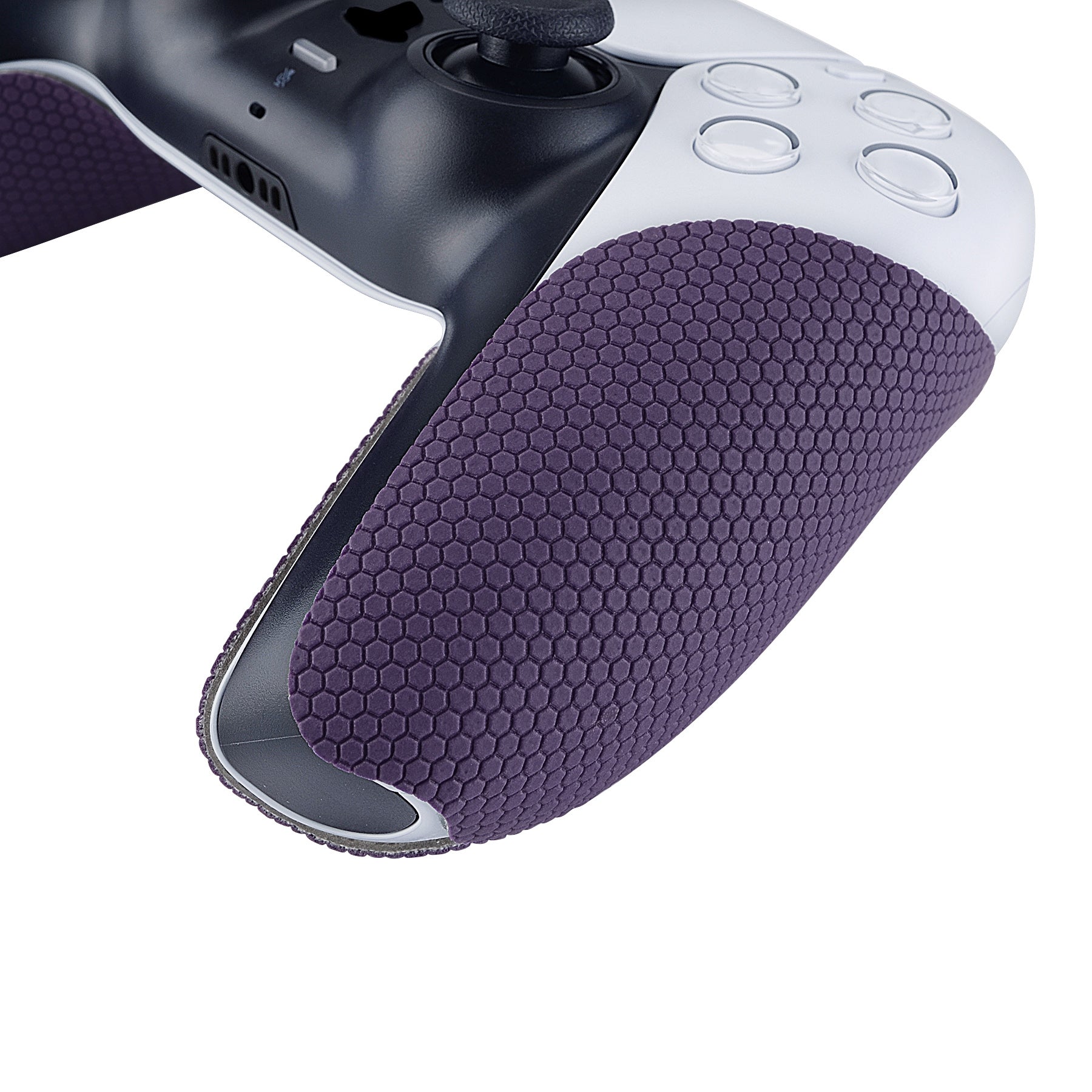 PlayVital Purple Anti-Skid Sweat-Absorbent Controller Grip for PS5 Controller, Professional Textured Soft Rubber Pads Handle Grips for PS5 Controller - PFPJ006 PlayVital