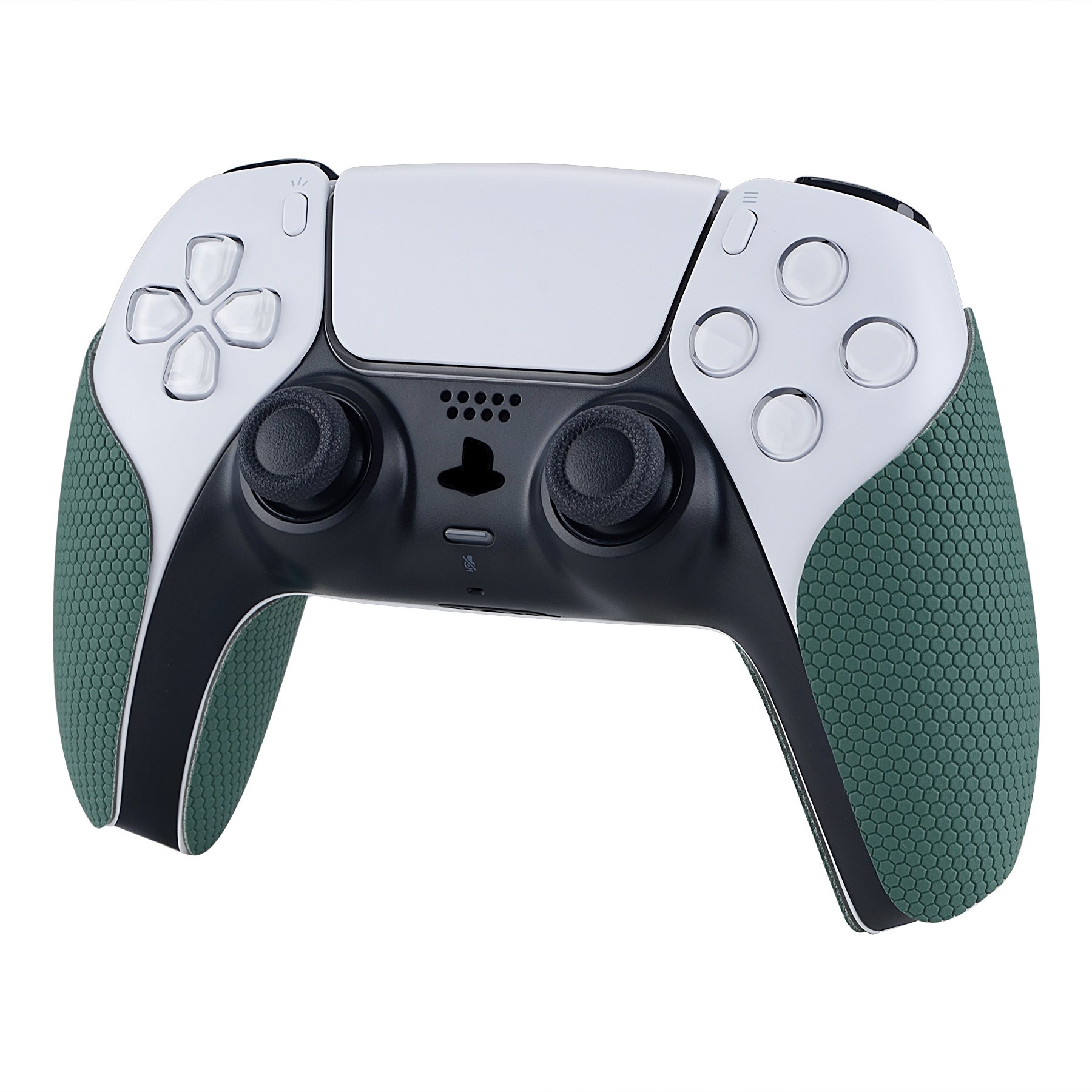 PlayVital Pine Green Anti-Skid Sweat-Absorbent Controller Grip for PS5 Controller, Professional Textured Soft Rubber Pads Handle Grips for PS5 Controller - PFPJ007 PlayVital