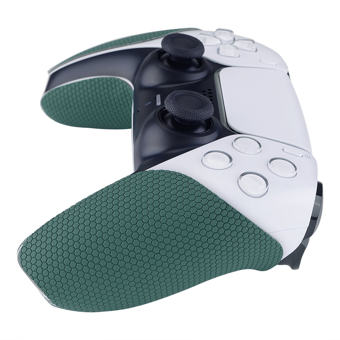 PlayVital Pine Green Anti-Skid Sweat-Absorbent Controller Grip for PS5 Controller, Professional Textured Soft Rubber Pads Handle Grips for PS5 Controller - PFPJ007 PlayVital