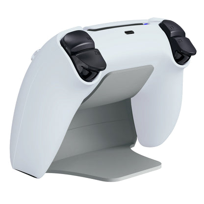 PlayVital Gray Controller Display Stand for PS5, Gamepad Accessories Desk Holder for PS5 Controller with Rubber Pads - PFPJ015 PlayVital