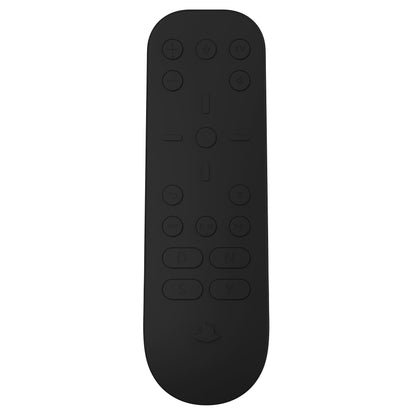 PlayVital Black Silicone Protective Remote Case for PS5 Media Remote Cover, Ergonomic Design Full Body Protector Skin for PS5 Remote Control - PFPJ035 PlayVital