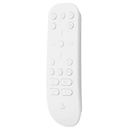 PlayVital White Silicone Protective Remote Case for PS5 Media Remote Cover, Ergonomic Design Full Body Protector Skin for PS5 Remote Control - PFPJ036 PlayVital