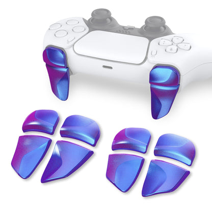 PlayVital Chameleon Purple Blue 2 Pair Shoulder Buttons Extension Triggers for PS5 Controller, Game Improvement Adjusters for PS5 Controller, Bumper Trigger Extenders for PS5 Controller - PFPJ040 PlayVital