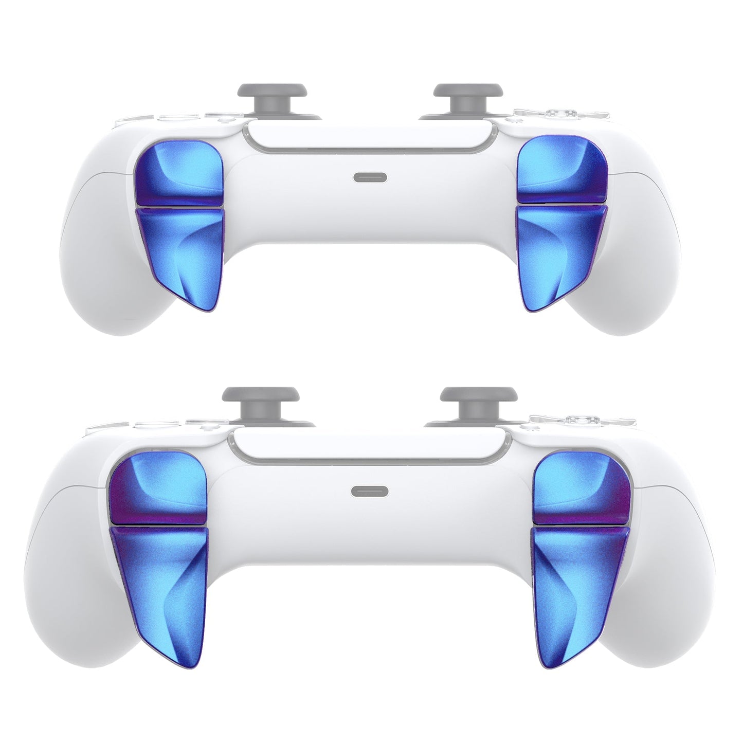 PlayVital Chameleon Purple Blue 2 Pair Shoulder Buttons Extension Triggers for PS5 Controller, Game Improvement Adjusters for PS5 Controller, Bumper Trigger Extenders for PS5 Controller - PFPJ040 PlayVital