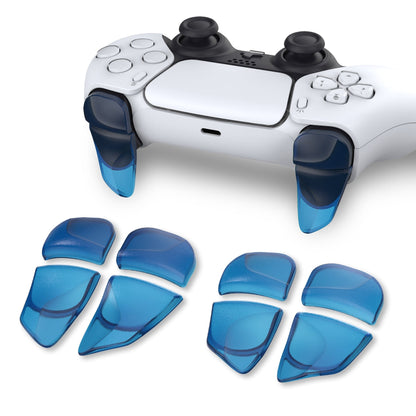 PlayVital Clear Blue 2 Pair Shoulder Buttons Extension Triggers for PS5 Controller, Game Improvement Adjusters for PS5 Controller, Bumper Trigger Extenders for PS5 Controller - PFPJ043 PlayVital