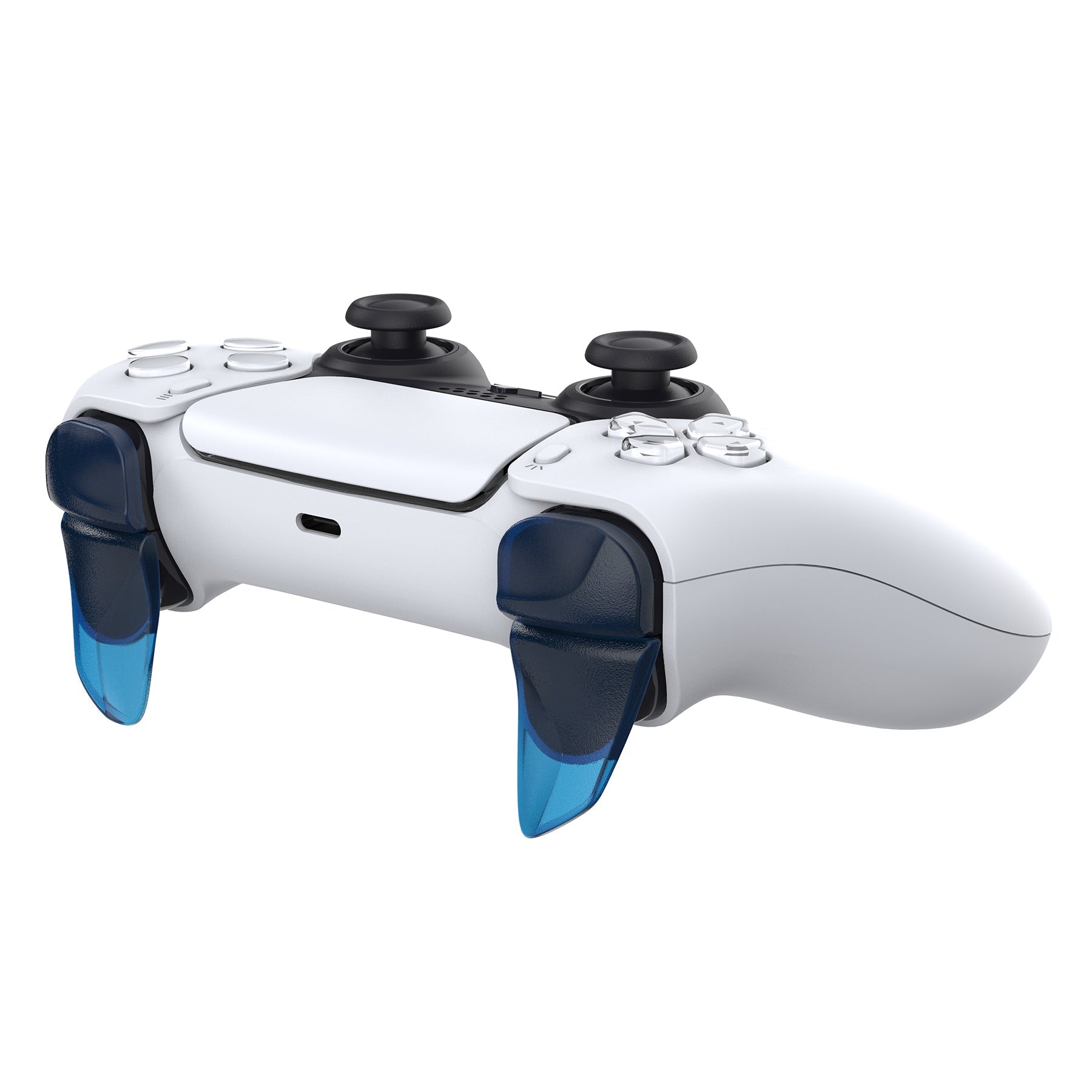 PlayVital Clear Blue 2 Pair Shoulder Buttons Extension Triggers for PS5 Controller, Game Improvement Adjusters for PS5 Controller, Bumper Trigger Extenders for PS5 Controller - PFPJ043 PlayVital