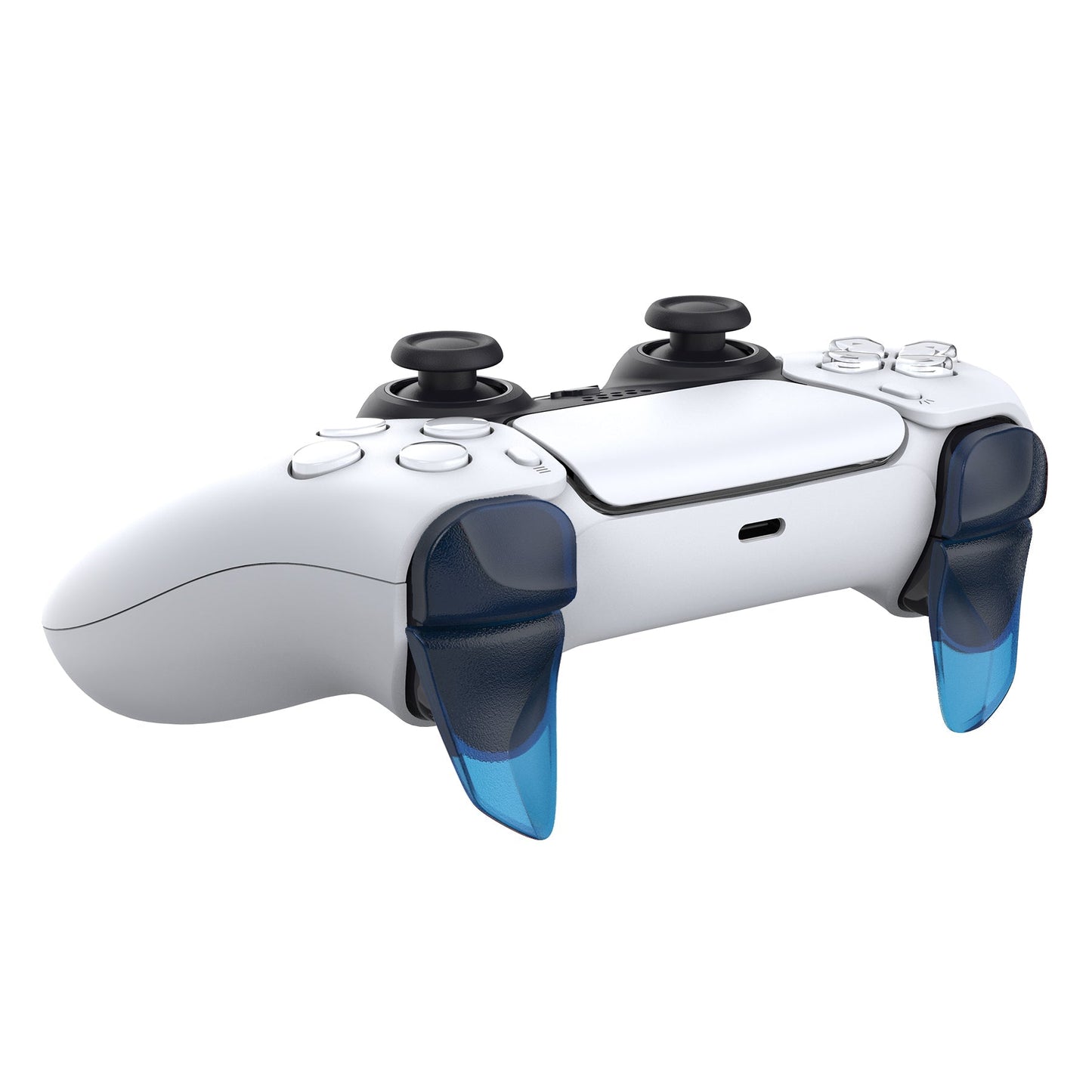 PlayVital Clear Blue 2 Pair Shoulder Buttons Extension Triggers for PS5 Controller, Game Improvement Adjusters for PS5 Controller, Bumper Trigger Extenders for PS5 Controller - PFPJ043 PlayVital