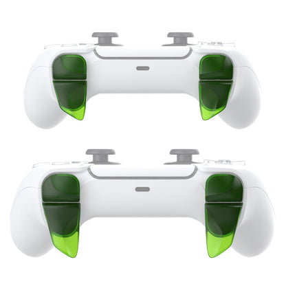 PlayVital Clear Green 2 Pair Shoulder Buttons Extension Triggers for PS5 Controller, Game Improvement Adjusters for PS5 Controller, Bumper Trigger Extenders for PS5 Controller - PFPJ044 PlayVital