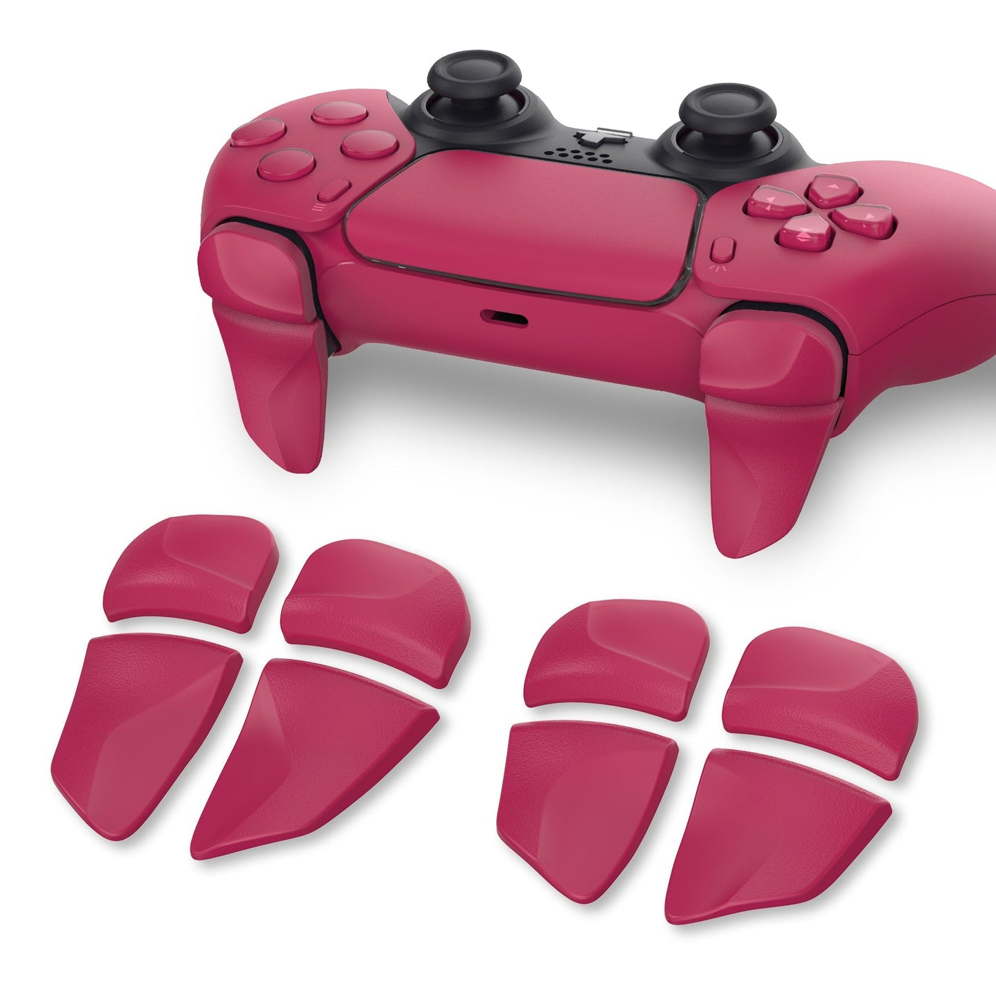 PlayVital Cosmic Red 2 Pair Shoulder Buttons Extension Triggers for PS5 Controller, Game Improvement Adjusters for PS5 Controller, Bumper Trigger Extenders for PS5 Controller - PFPJ048 PlayVital