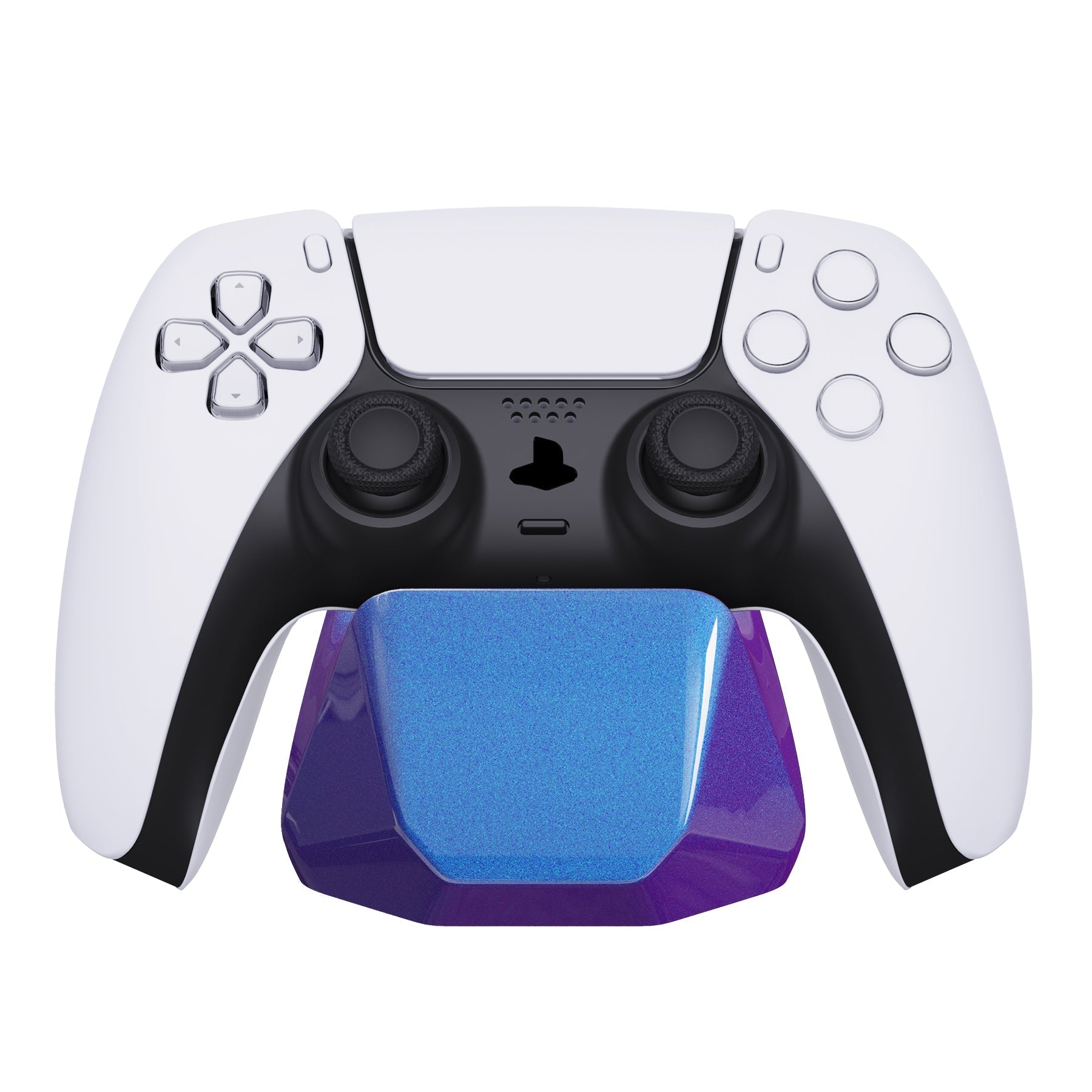 PlayVital Chameleon Purple Blue Universal Game Controller Stand for Xbox Series X/S Controller, Gamepad Stand for PS5/4 Controller, Display Stand Holder for Xbox Controller - PFPJ058 PlayVital