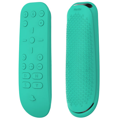 PlayVital Aqua Green Silicone Protective Remote Case for PS5 Media Remote Cover, Ergonomic Design Full Body Protector Skin for PS5 Remote Control - PFPJ075 PlayVital