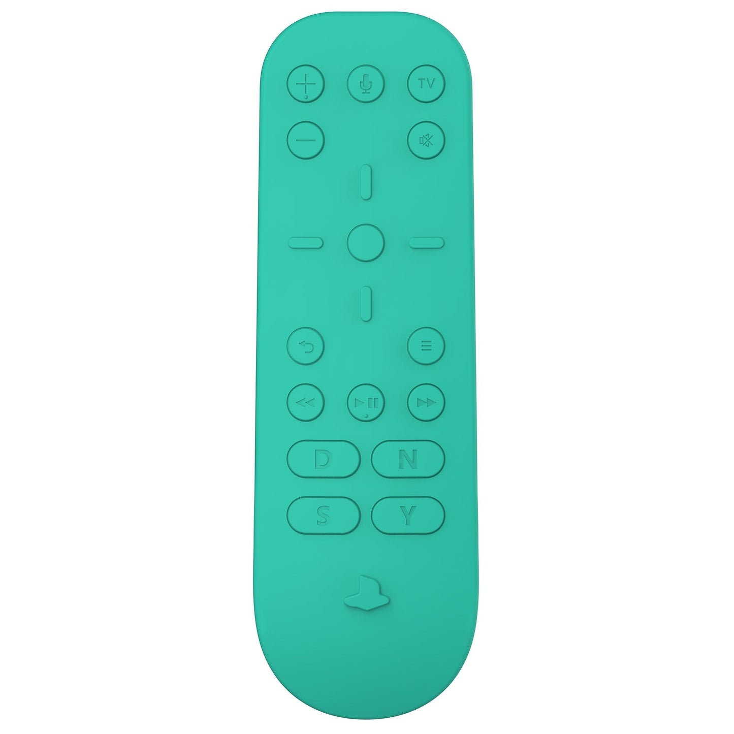 PlayVital Aqua Green Silicone Protective Remote Case for PS5 Media Remote Cover, Ergonomic Design Full Body Protector Skin for PS5 Remote Control - PFPJ075 PlayVital