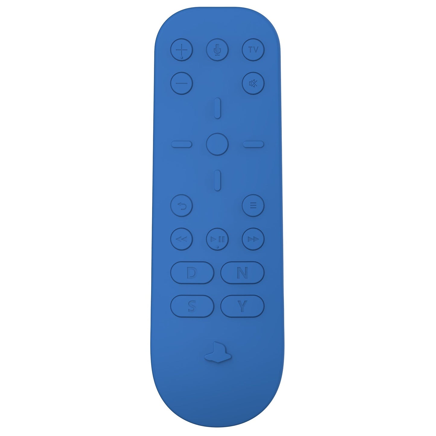 PlayVital Blue Silicone Protective Remote Case for PS5 Media Remote Cover, Ergonomic Design Full Body Protector Skin for PS5 Remote Control - PFPJ077 PlayVital