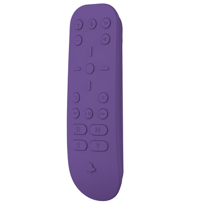 PlayVital Purple Silicone Protective Remote Case for PS5 Media Remote Cover, Ergonomic Design Full Body Protector Skin for PS5 Remote Control - PFPJ078 PlayVital