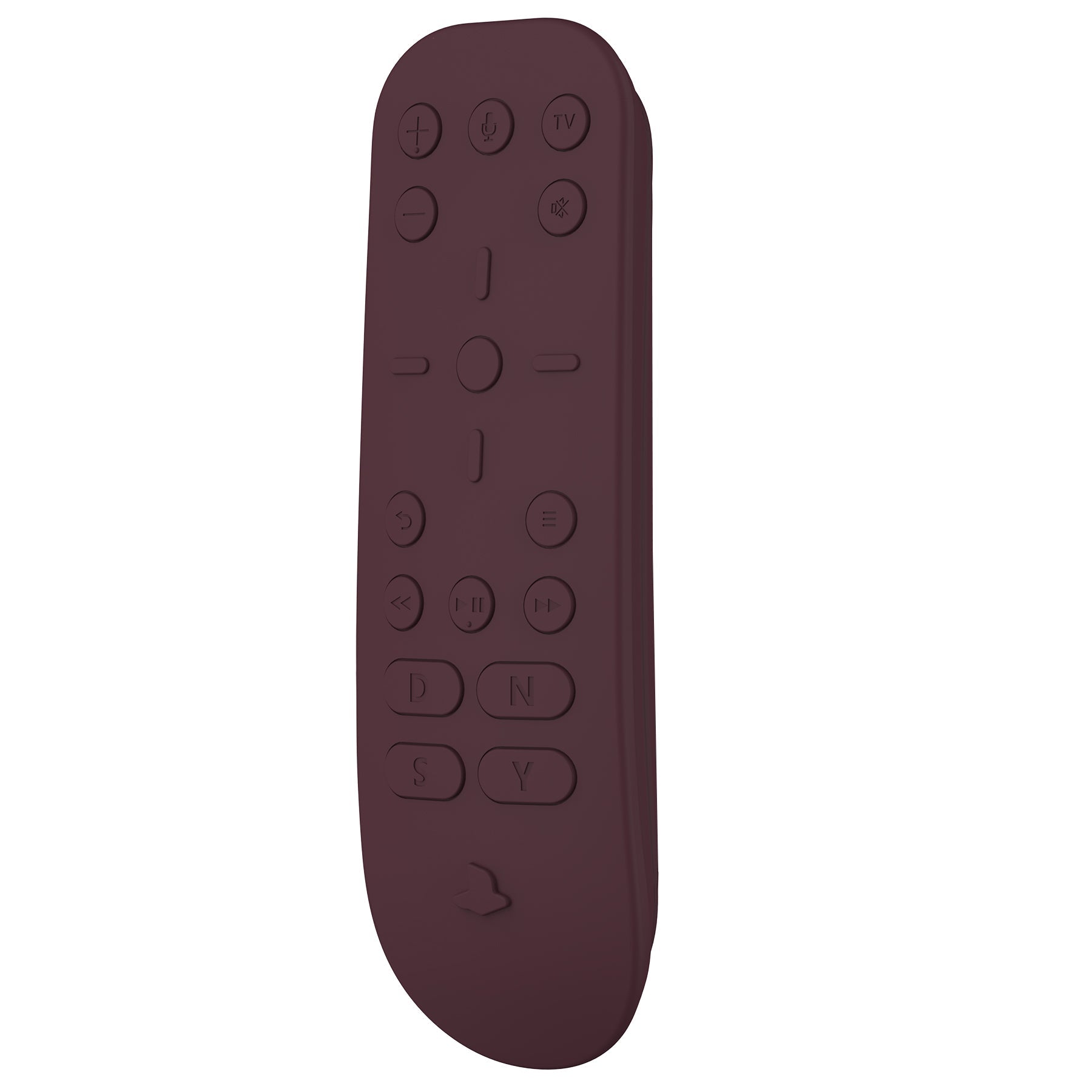 PlayVital Wine Red Silicone Protective Remote Case for PS5 Media Remote Cover, Ergonomic Design Full Body Protector Skin for PS5 Remote Control - PFPJ079 PlayVital