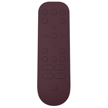 PlayVital Wine Red Silicone Protective Remote Case for PS5 Media Remote Cover, Ergonomic Design Full Body Protector Skin for PS5 Remote Control - PFPJ079 PlayVital