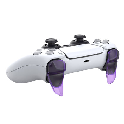 PlayVital Clear Atomic Purple 2 Pair Shoulder Buttons Extension Triggers for PS5 Controller, Game Improvement Adjusters for PS5 Controller, Bumper Trigger Extenders for PS5 Controller - PFPJ087 PlayVital