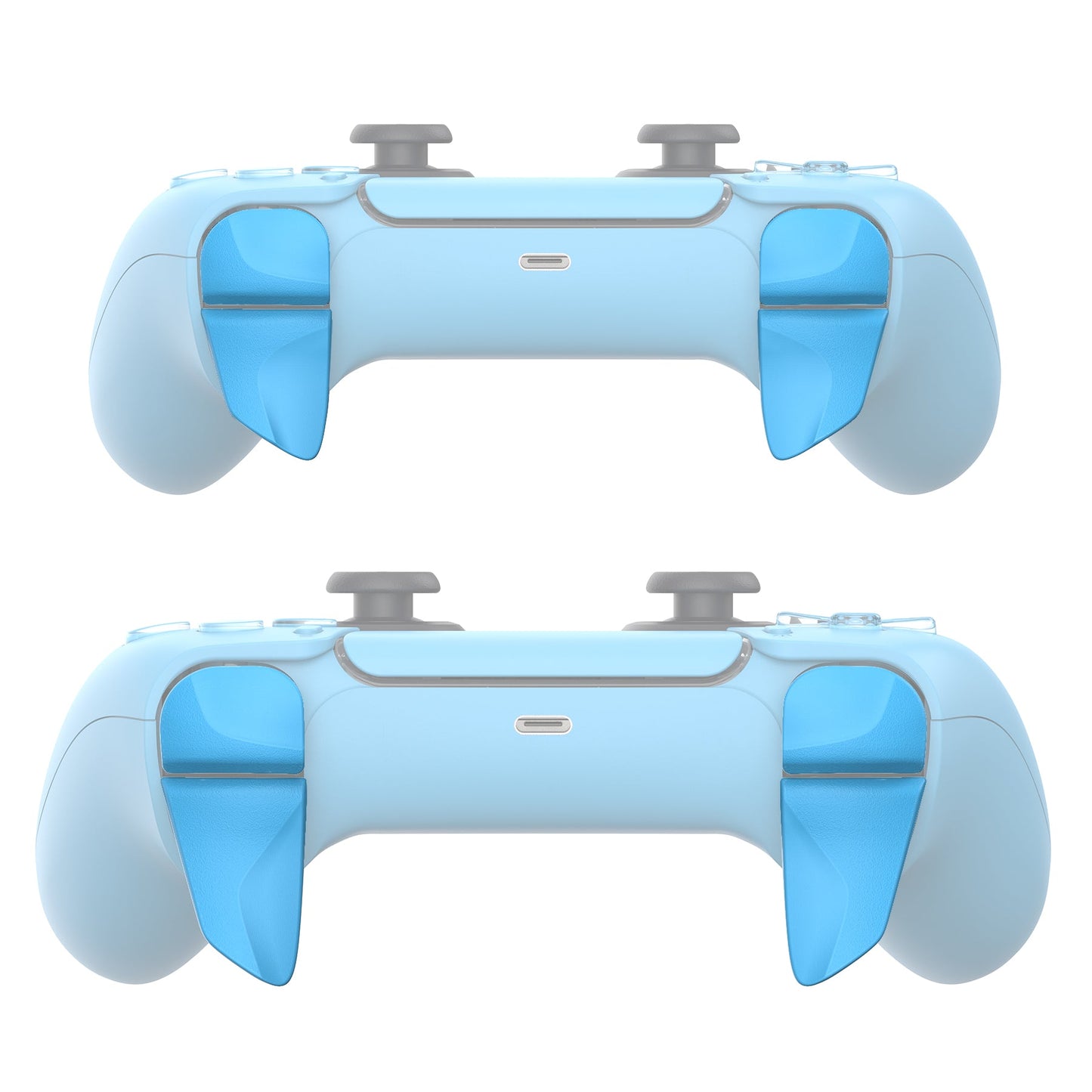 PlayVital Starlight Blue 2 Pair Shoulder Buttons Extension Triggers for PS5 Controller, Game Improvement Adjusters for PS5 Controller, Bumper Trigger Extenders for PS5 Controller - PFPJ089 PlayVital