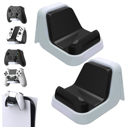 PlayVital 2 Pack Universal Game Controller Wall Mount for ps5 & Headset, Wall Stand for Xbox Series Controller, Wall Holder for Switch Pro Controller, Dedicated Console Hanger Mode for ps5 - Black & White - PFPJ093 playvital