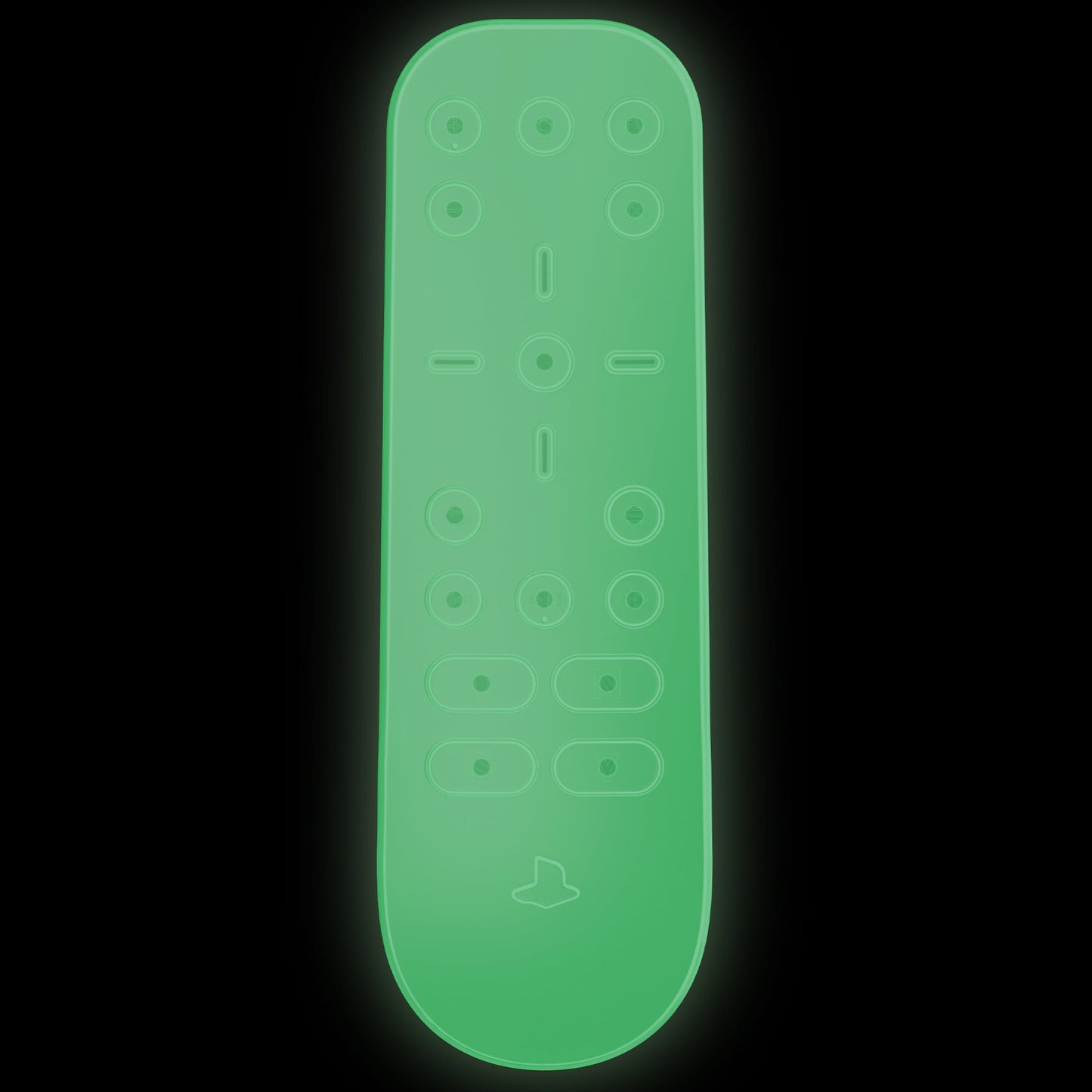 PlayVital Glow in Dark Green Silicone Protective Remote Case for PS5 Media Remote Cover, Ergonomic Design Full Body Protector Skin for PS5 Remote Control - PFPJ103 PlayVital