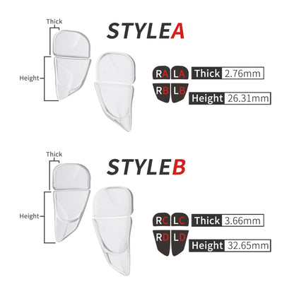 PlayVital Blade 2 Pair Shoulder Buttons Extension Triggers for ps5 Controller, Game Improvement Adjusters for ps5 Controller, Bumper Trigger Extenders for ps5 Controller - Semi-Transparent Clear - PFPJ104 PlayVital