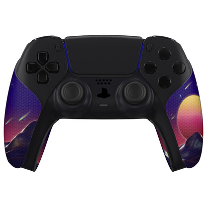 PlayVital The Cyber Moon Anti-Skid Sweat-Absorbent Controller Grip for PS5 Controller, Professional Textured Soft Rubber Pads Handle Grips for PS5 Controller - PFPJ105 PlayVital