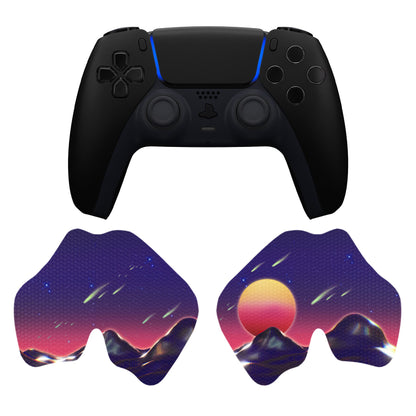 PlayVital The Cyber Moon Anti-Skid Sweat-Absorbent Controller Grip for PS5 Controller, Professional Textured Soft Rubber Pads Handle Grips for PS5 Controller - PFPJ105 PlayVital