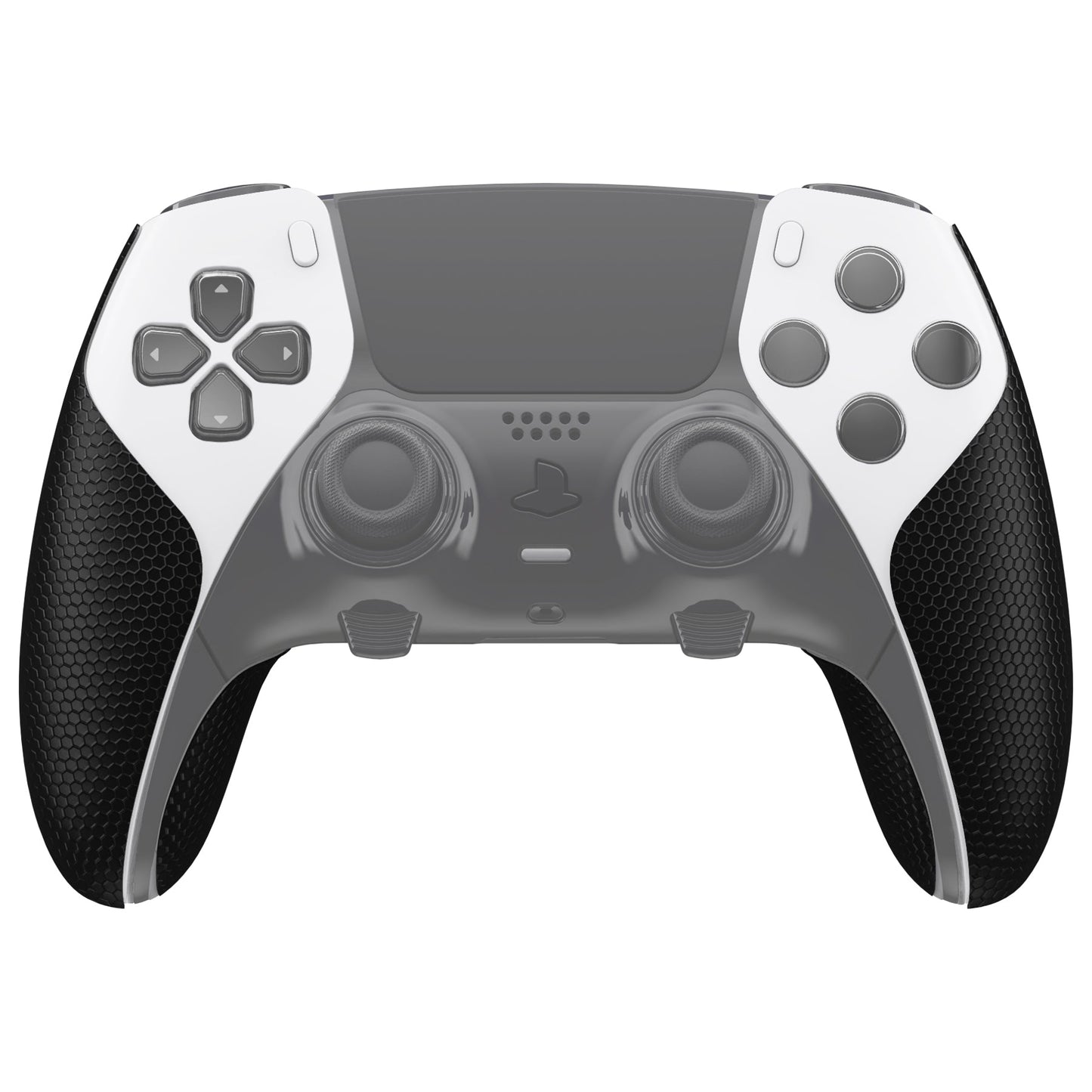 PlayVital Anti-Skid Sweat-Absorbent Controller Grip for ps5 Edge Wireless Controller, Professional Textured Soft PU Handle Grips Anti Sweat Protector for ps5 Edge Controller - Black - PFPJ112 PlayVital