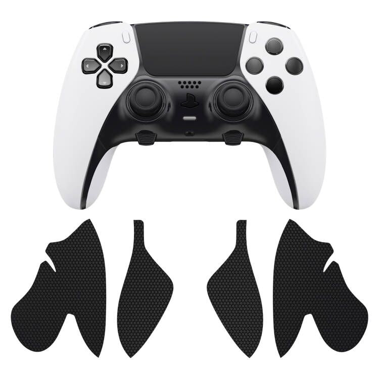 PlayVital Anti-Skid Sweat-Absorbent Controller Grip for ps5 Edge Wireless Controller, Professional Textured Soft PU Handle Grips Anti Sweat Protector for ps5 Edge Controller - Black - PFPJ112 PlayVital