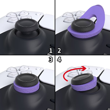 PlayVital 5 Pairs Aim Assist Target Motion Control Precision Rings for ps5, for ps4, for Xbox Series X/S, Xbox One, Xbox 360, for Switch Pro Controller, for Steam Deck - Green Purple Gray Black White - PFPJ117 PlayVital