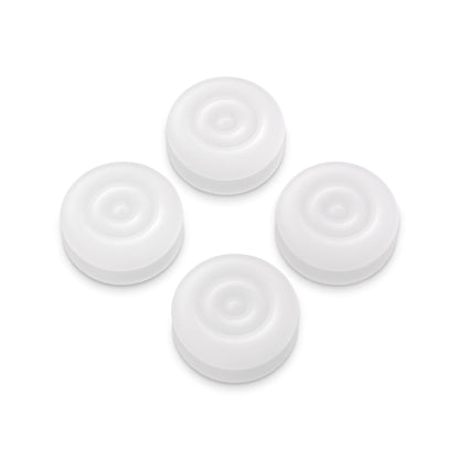 PlayVital Thumbs Cushion Caps Thumb Grips for ps5, for ps4, Thumbstick Grip Cover for Xbox Series X/S, Thumb Grip Caps for Xbox One, Elite Series 2, for Switch Pro Controller - Clear White - PJM3023 PlayVital