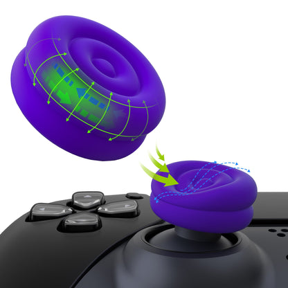 PlayVital Thumbs Cushion Caps Thumb Grips for ps5, for ps4, Thumbstick Grip Cover for Xbox Series X/S, Thumb Grip Caps for Xbox One, Elite Series 2, for Switch Pro Controller - Purple- PJM3025 PlayVital