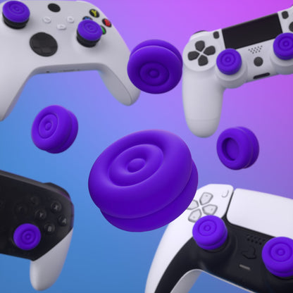 PlayVital Thumbs Cushion Caps Thumb Grips for ps5, for ps4, Thumbstick Grip Cover for Xbox Series X/S, Thumb Grip Caps for Xbox One, Elite Series 2, for Switch Pro Controller - Purple- PJM3025 PlayVital