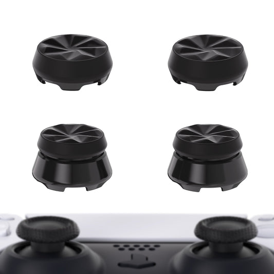 Products PlayVital Thumbs Assault Hurricane Thumbstick Extender for ps5 Controller, Thumb Grips for ps4 Controllers, Joystick Caps for ps5/4 Controller -2 High Raise and 2 Mid Raise Concave - Black - PJM4005 PlayVital