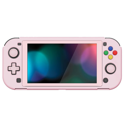 PlayVital ZealProtect Protective Case for Nintendo Switch Lite, Hard Shell Ergonomic Grip Cover for Nintendo Switch Lite w/Screen Protector & Thumb Grip Caps & Button Caps - Cherry Blossoms Pink - PSLYP3001 playvital