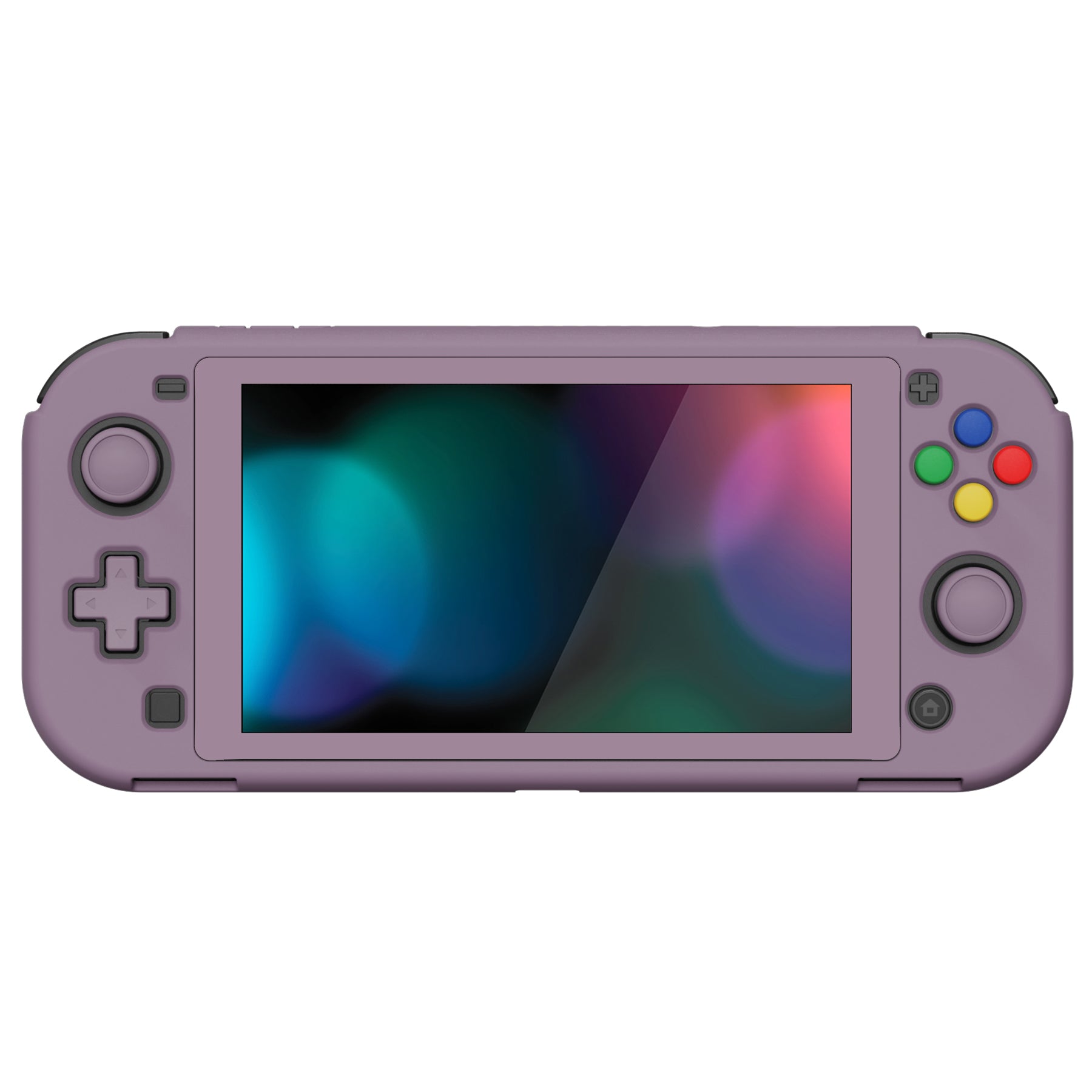 PlayVital ZealProtect Protective Case for Nintendo Switch Lite, Hard Shell Ergonomic Grip Cover for Nintendo Switch Lite w/Screen Protector & Thumb Grip Caps & Button Caps - Dark Grayish Violet - PSLYP3002 playvital