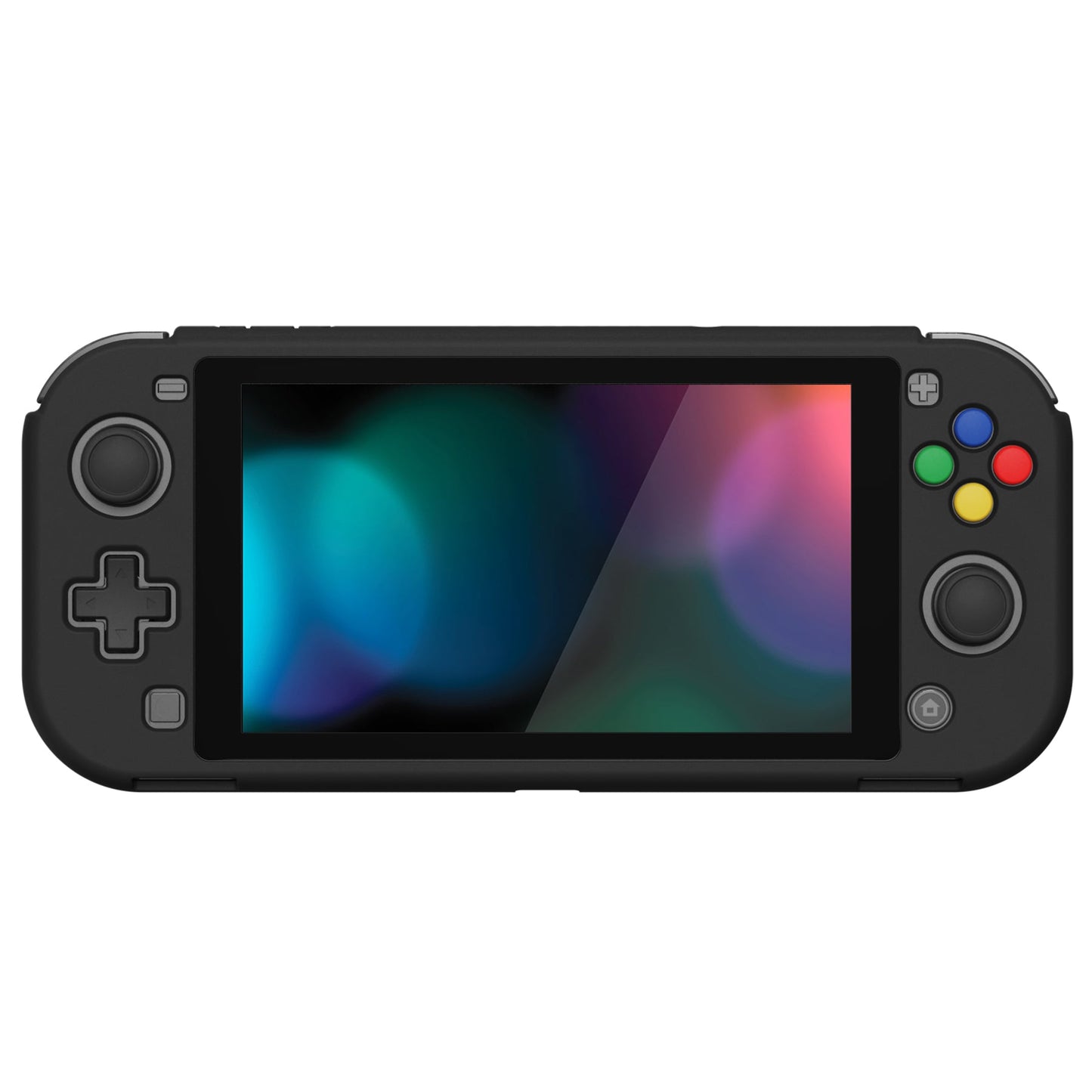 PlayVital ZealProtect Protective Case for Nintendo Switch Lite, Hard Shell Ergonomic Grip Cover for Nintendo Switch Lite w/Screen Protector & Thumb Grip Caps & Button Caps - Black - PSLYP3007 playvital