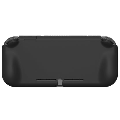 PlayVital ZealProtect Protective Case for Nintendo Switch Lite, Hard Shell Ergonomic Grip Cover for Nintendo Switch Lite w/Screen Protector & Thumb Grip Caps & Button Caps - Black - PSLYP3007 playvital