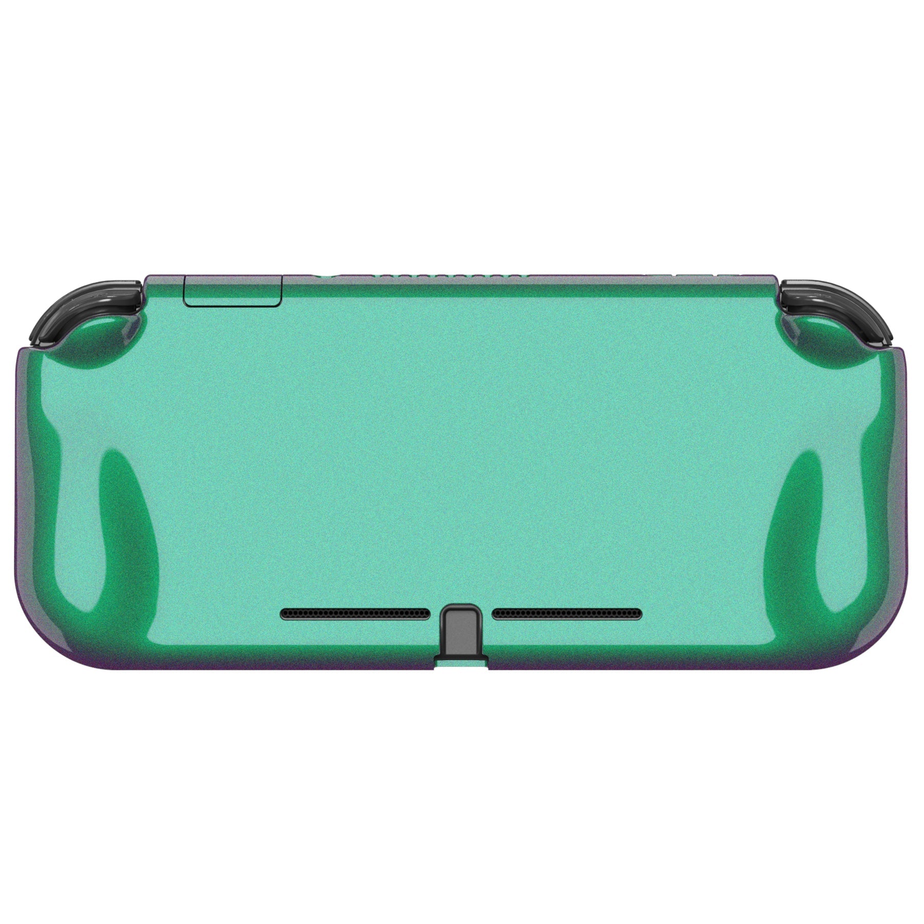 PlayVital ZealProtect Glossy Protective Case for Nintendo Switch Lite, Hard Shell Ergonomic Grip Cover for Switch Lite w/Screen Protector & Thumb Grip Caps & Button Caps - Chameleon Green Purple - PSLYP3008 playvital