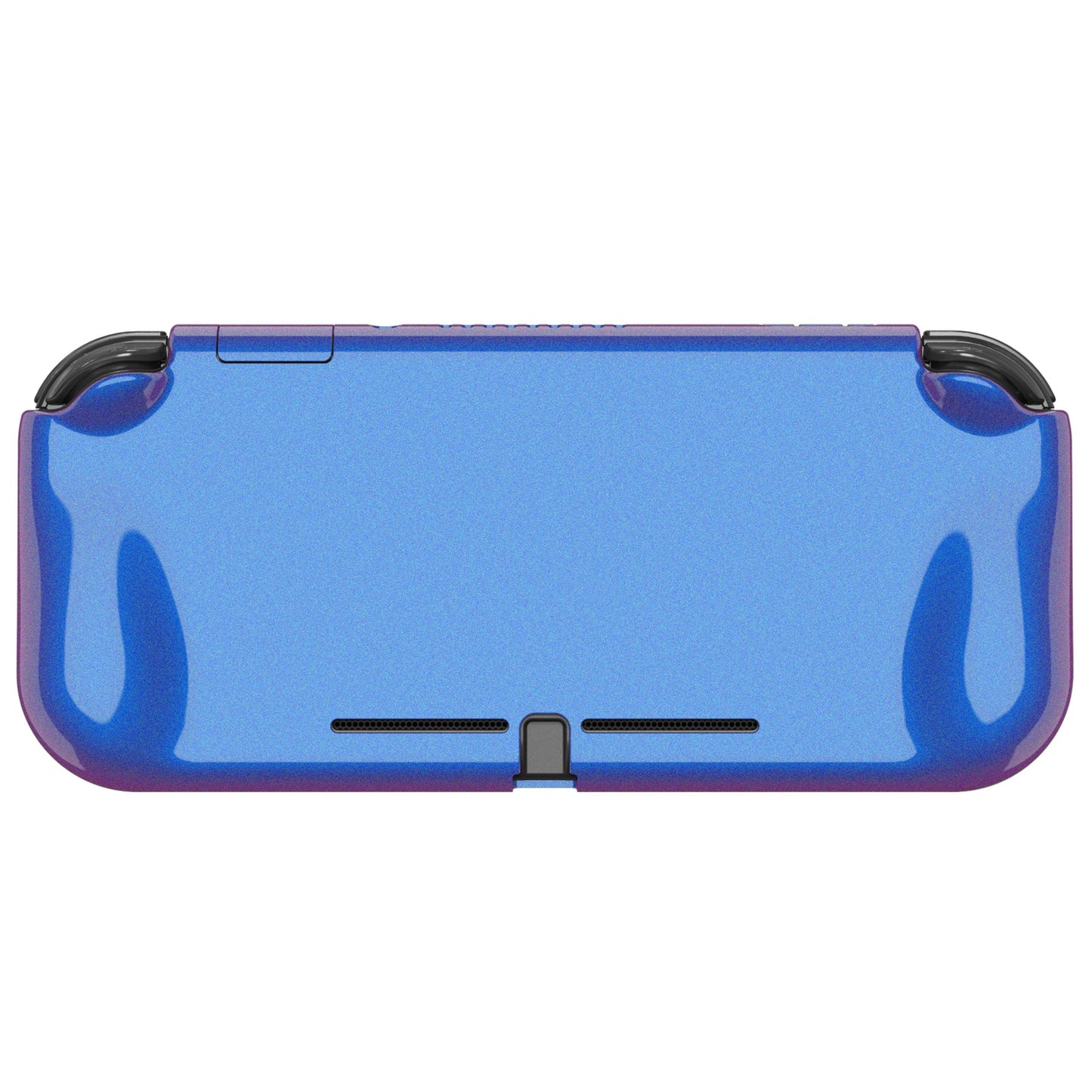 PlayVital ZealProtect Glossy Protective Case for Nintendo Switch Lite, Hard Shell Ergonomic Grip Cover for Switch Lite w/Screen Protector & Thumb Grip Caps & Button Caps - Chameleon Purple Blue - PSLYP3009 playvital