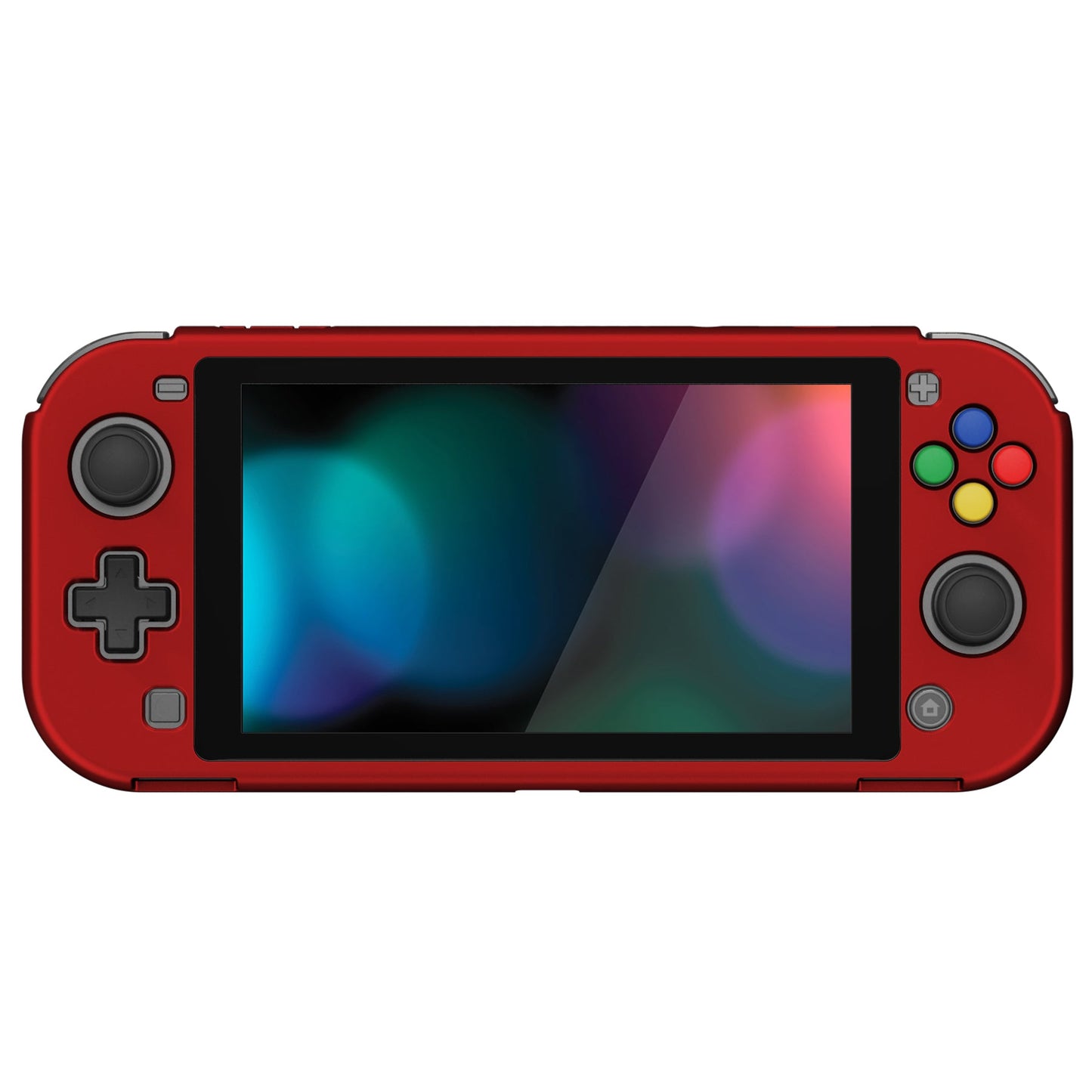 PlayVital ZealProtect Protective Case for Nintendo Switch Lite, Hard Shell Ergonomic Grip Cover for Nintendo Switch Lite w/Screen Protector & Thumb Grip Caps & Button Caps - Scarlet Red - PSLYP3010 playvital