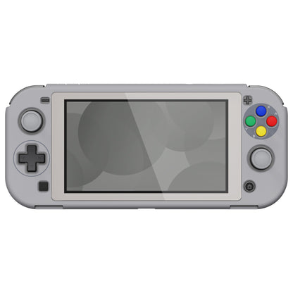 PlayVital ZealProtect Protective Case for Nintendo Switch Lite, Hard Shell Ergonomic Grip Cover for Switch Lite w/Screen Protector & Thumb Grip Caps & Button Caps - SFC SNES Classic EU Style - PSLYY7001 PlayVital