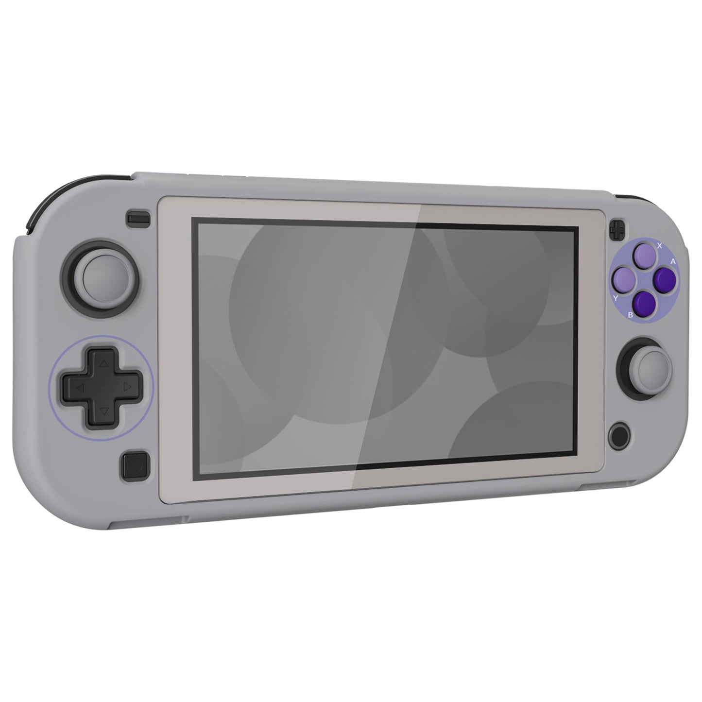 PlayVital ZealProtect Protective Case for Nintendo Switch Lite, Hard Shell Ergonomic Grip Cover for Switch Lite w/Screen Protector & Thumb Grip Caps & Button Caps - Classics SNES Style - PSLYY7002 PlayVital