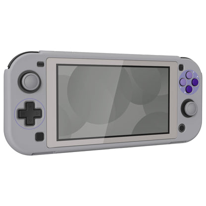 PlayVital ZealProtect Protective Case for Nintendo Switch Lite, Hard Shell Ergonomic Grip Cover for Switch Lite w/Screen Protector & Thumb Grip Caps & Button Caps - Classics SNES Style - PSLYY7002 PlayVital