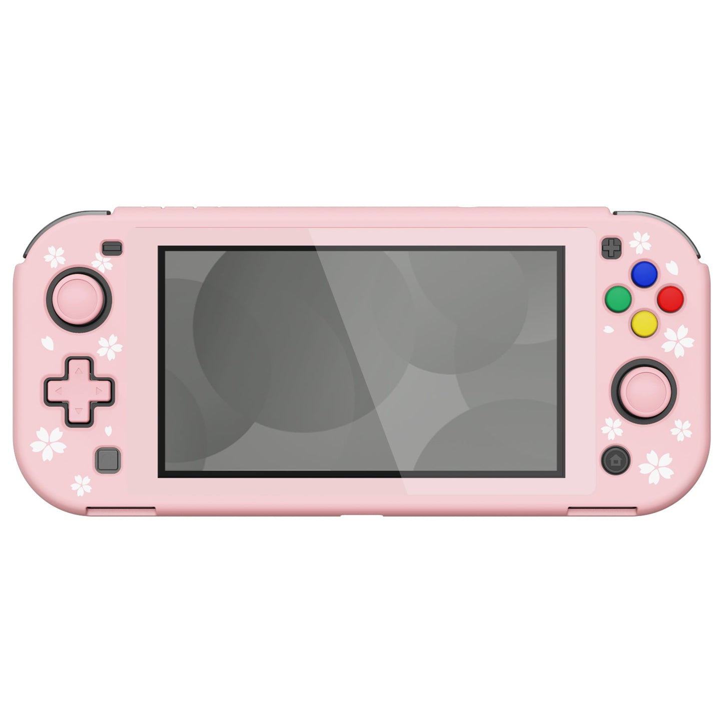 PlayVital ZealProtect Protective Case for Nintendo Switch Lite, Hard Shell Ergonomic Grip Cover for Switch Lite w/Screen Protector & Thumb Grip Caps & Button Caps - Cherry Blossoms Petals - PSLYY7004 PlayVital